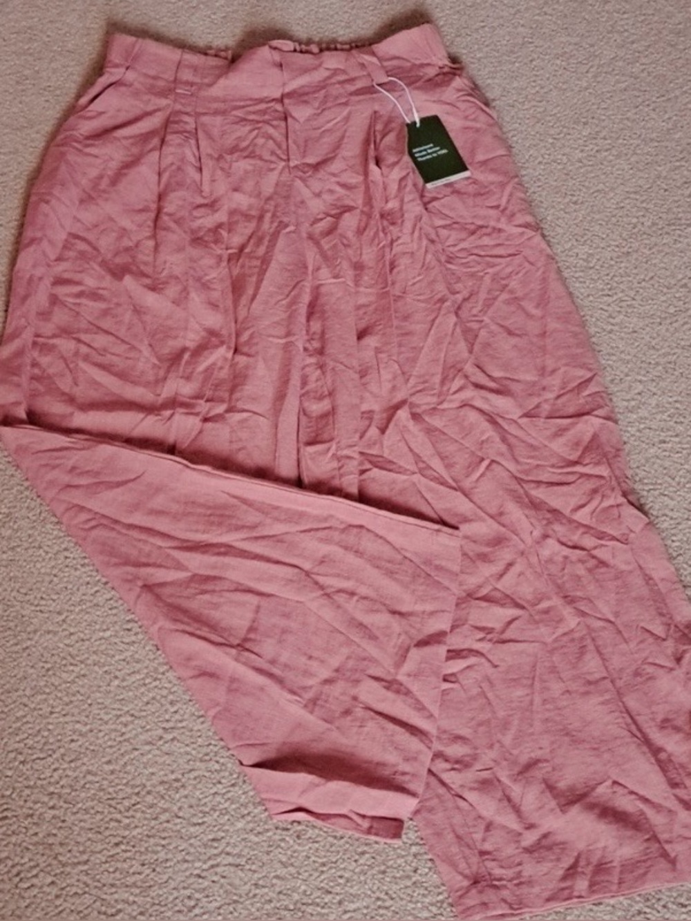 2X. HALARA WIDE LEG FLOWY PALAZZO LINEN FEEL PANTS - Picture 4 of 8